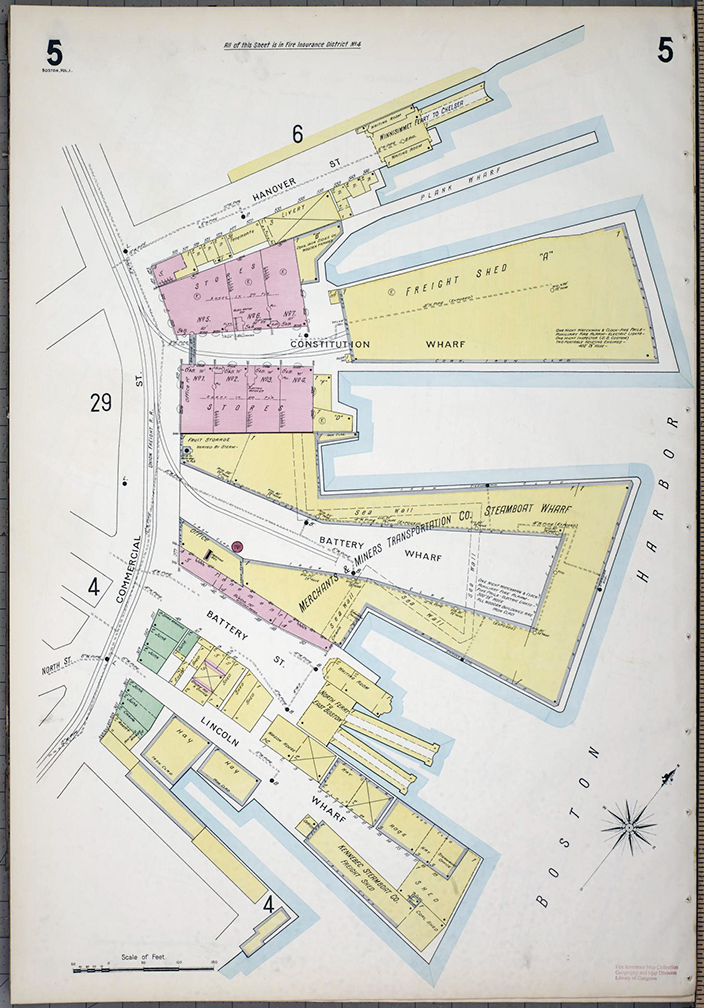 Historical map of Boston